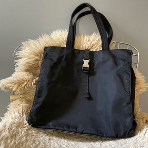 Authentic Prada Hand Bag Black Nylon